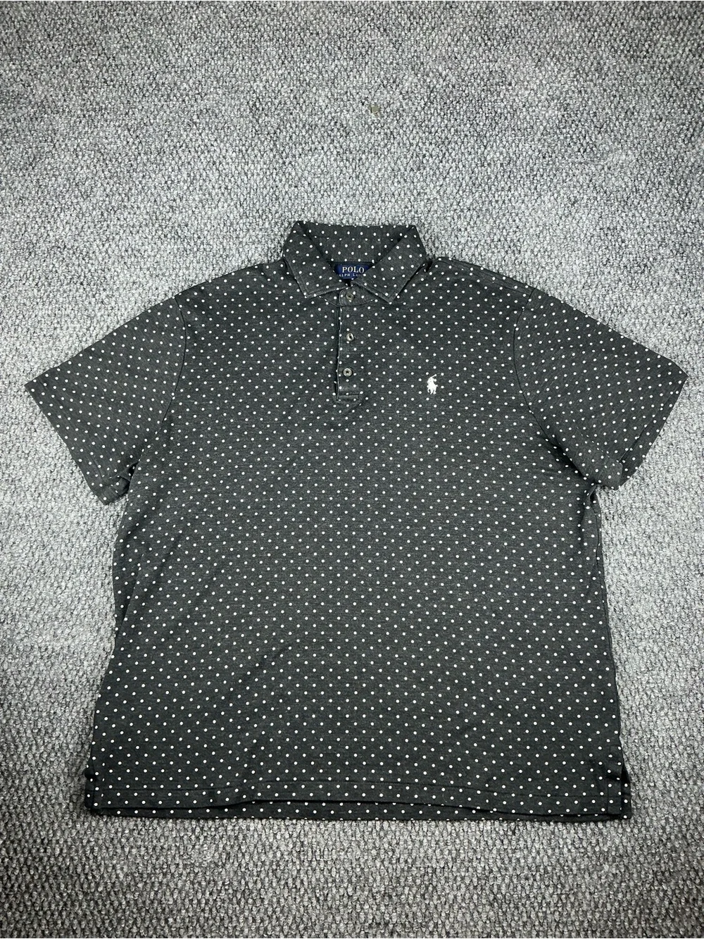 Polo Ralph Lauren Men’s Polo “Polka Dot” Classic Fit Short Sleeve Collared Shirt